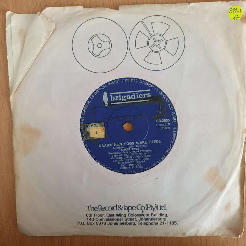 Groep 2  Daar's Niks Soos Ware Liefde - 7" Vinyl Record  (VG) (DLB)