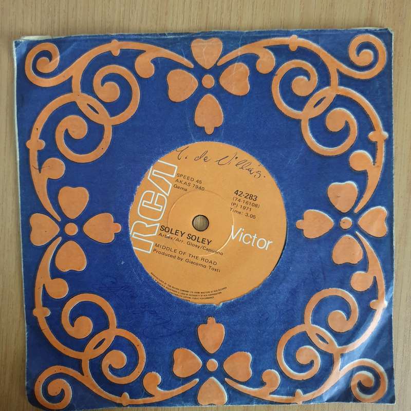 Middle Of The Road  Soley Soley- 7" Vinyl Record  (VG) (DLB)