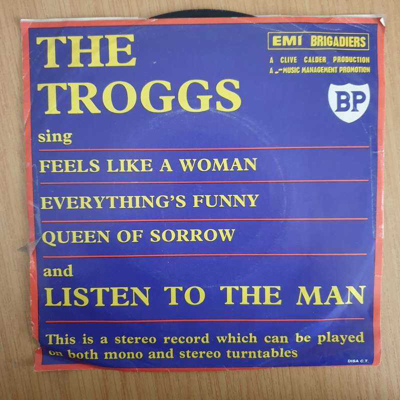 The Troggs  Listen To The Man / Queen Of Sorrow / Feels Like A Woman / Everything's Funny - 7"...