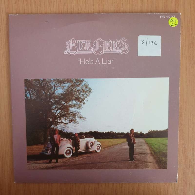 Bee Gees  He's A Liar - 7" Vinyl Record  (VG+) (DLB)
