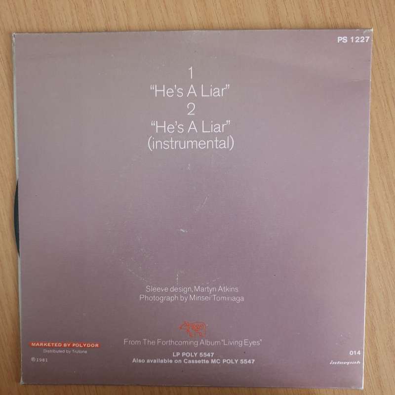 Bee Gees  He's A Liar - 7" Vinyl Record  (VG+) (DLB)