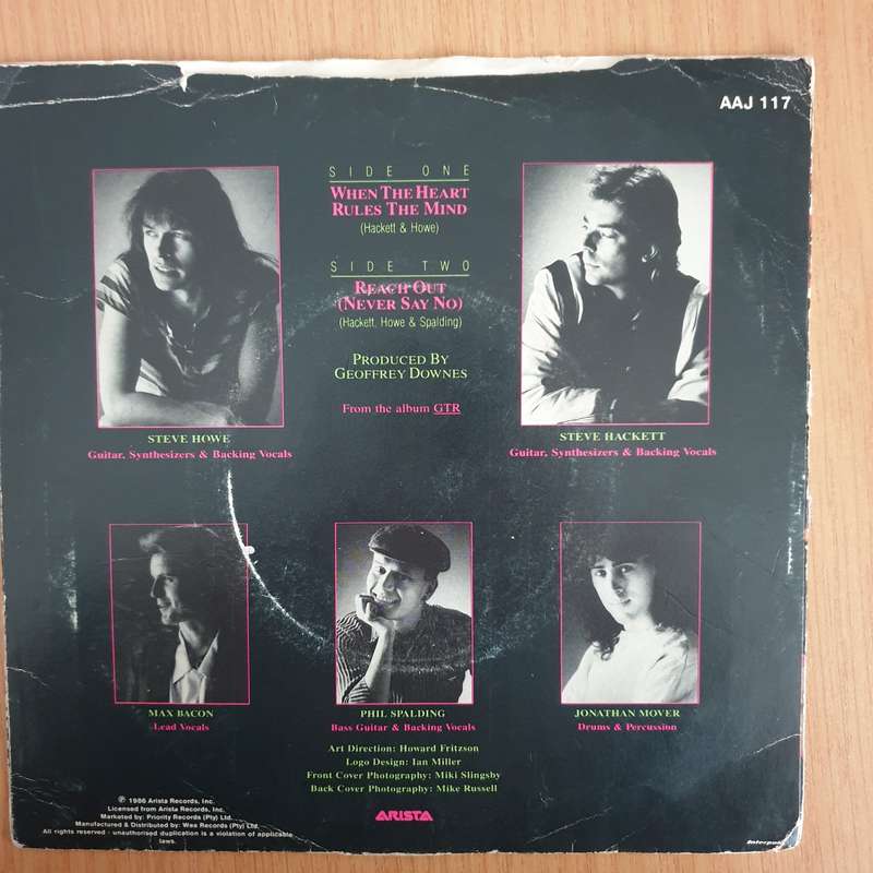 GTR   When The Heart Rules The Mind- 7" Vinyl Record  (VG+) (DLB)
