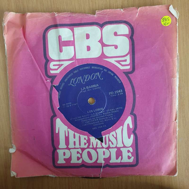 Los Lobos  La Bamba  Sentimental Street - 7" Vinyl Record  (VG+) (DLB)