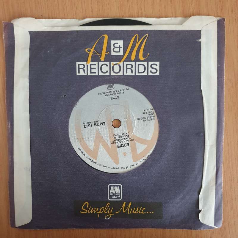 Styx  Boat On The River - 7" Vinyl Record  (VG) (DLB)