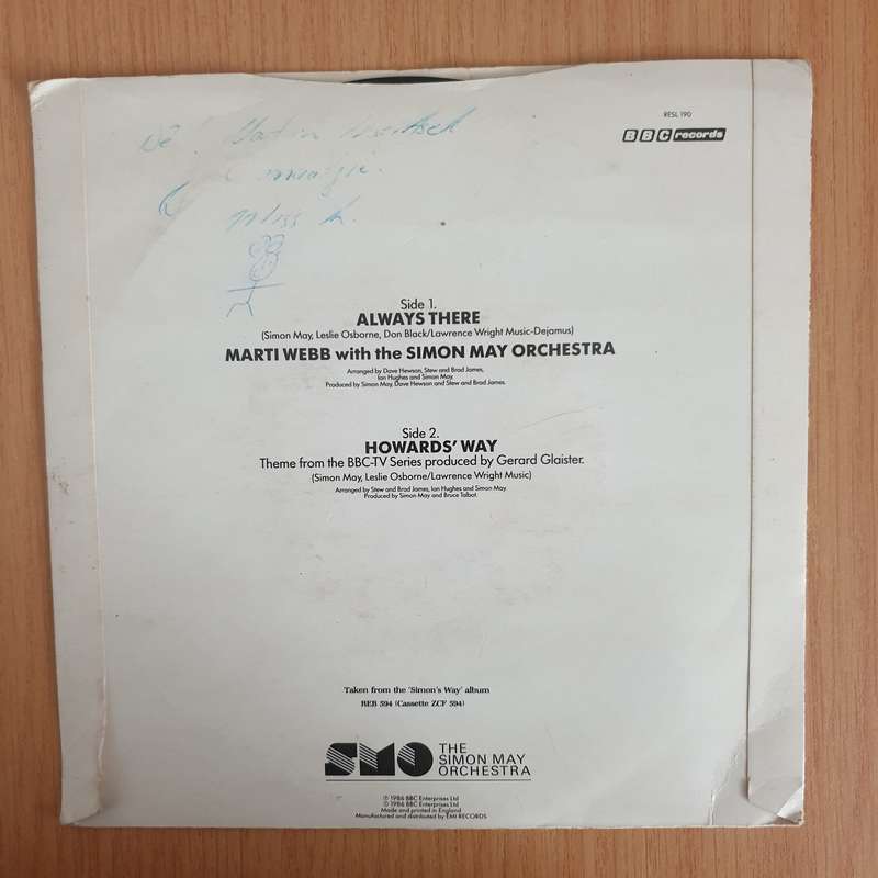 Marti Webb With The Simon May Orchestra  Always There - 7" Vinyl Record  (VG) (DLB)