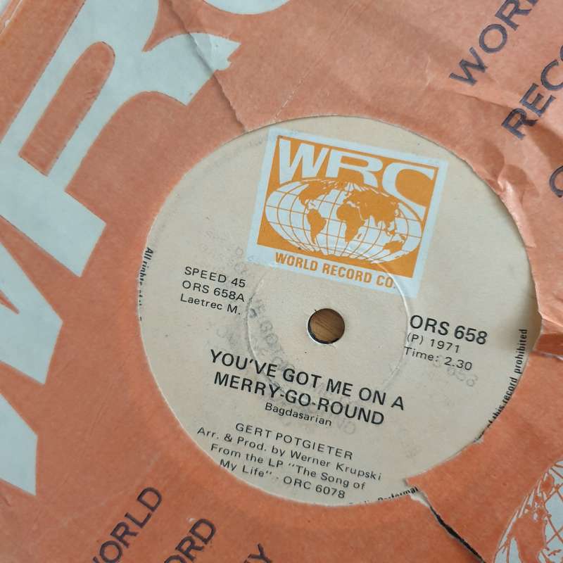 Gert Potgieter  You've Got Me On A Merry-Go-Round - 7" Vinyl Record  (VG) (DLB)