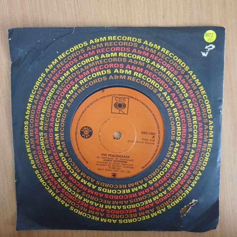 Albert Hammond  The Peacemaker - 7" Vinyl Record  (VG) (DLB)