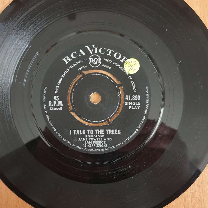 Jane Powell And Robert Merrill  The Heather On The Hill - 7" Vinyl Record  (VG) (DLB)