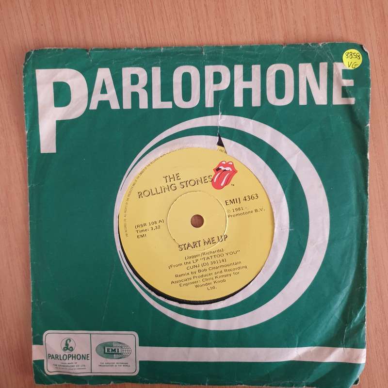 The Rolling Stones  Start Me Up - 7" Vinyl Record  (VG) (DLB)