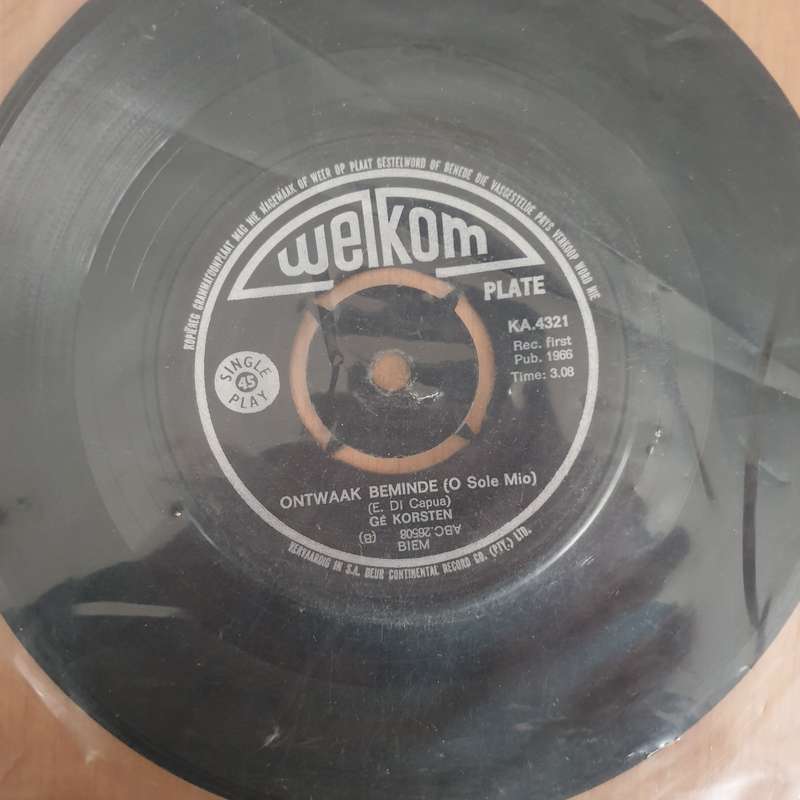 Gé Korsten  Die Groene Velde Van My Land - 7" Vinyl Record  (VG) (DLB)