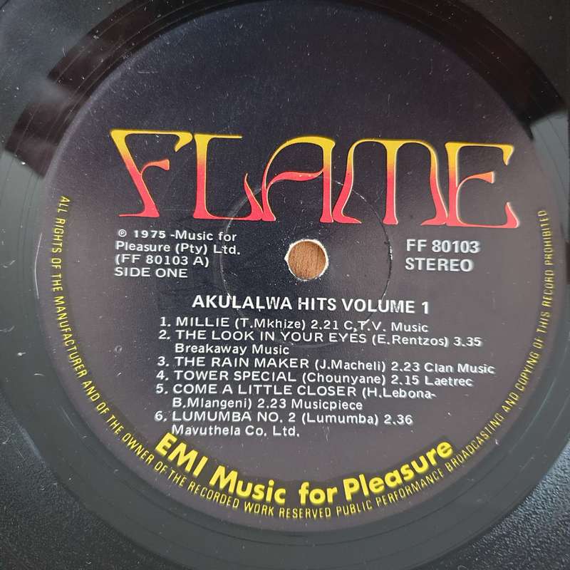 Akulalwa Hits Volume 1   Vinyl LP Record - Very-Good+ Quality (VG+) (verygoodplus)