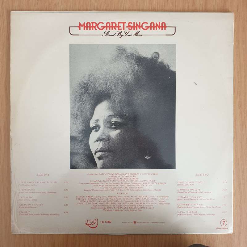 Margaret Singana  Stand By Your Man  Vinyl LP Record - Very-Good+ Quality (VG+) (verygoodplus)