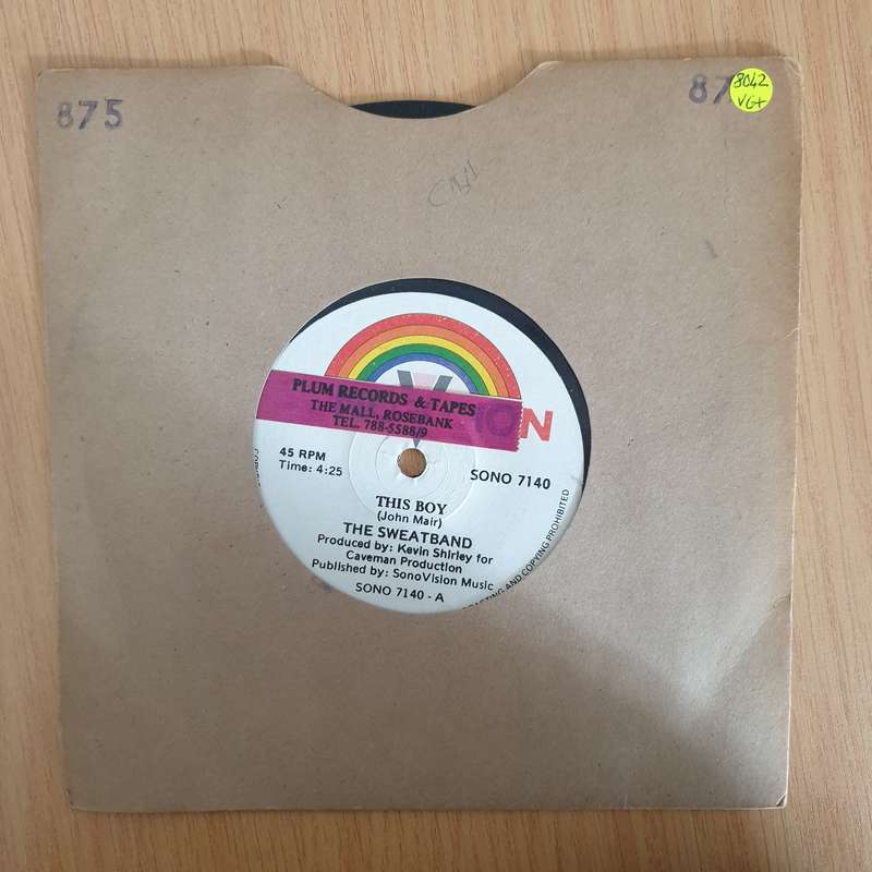 The Sweatband  This Boy - 7" Vinyl Record  (VG+) (DLB)