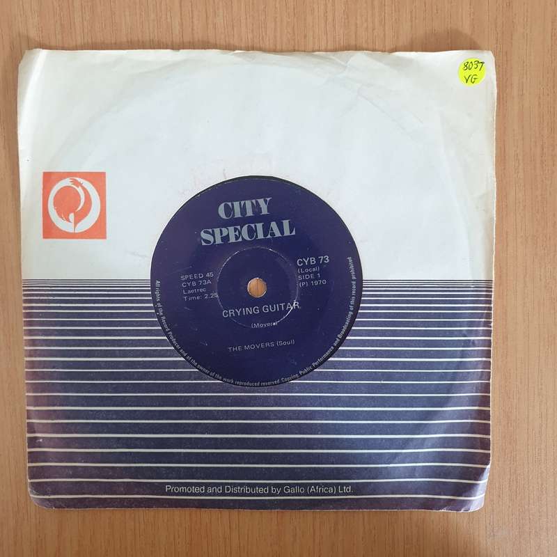 The Movers  Crying Guitar / Beat Corner - 7" Vinyl Record  (VG+) (DLB)