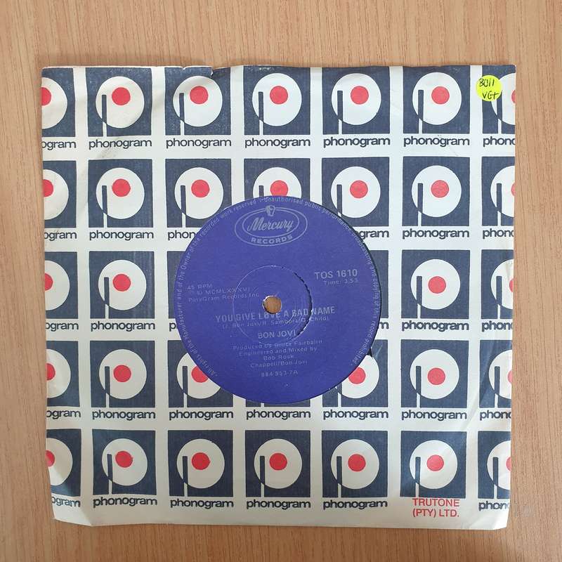 Bon Jovi  You Give Love A Bad Name - 7" Vinyl Record  (VG+) (DLB)