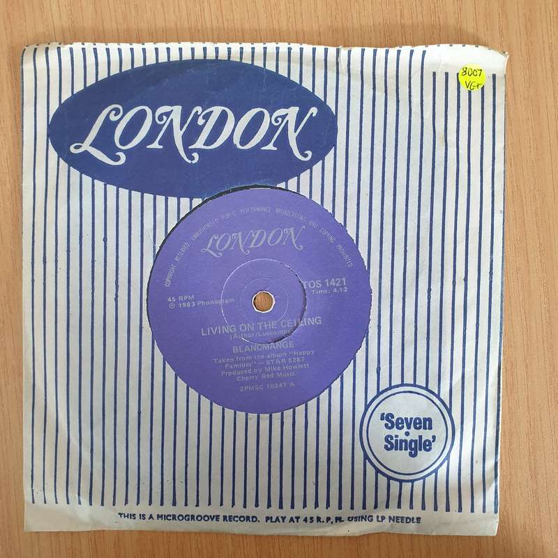 Blancmange  Living On The Ceiling - 7" Vinyl Record  (VG+) (DLB)