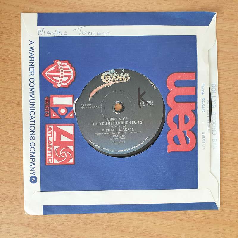 Michael Jackson  Don't Stop 'Til You Get Enough - 7" Vinyl Record  (VG+) (DLB)