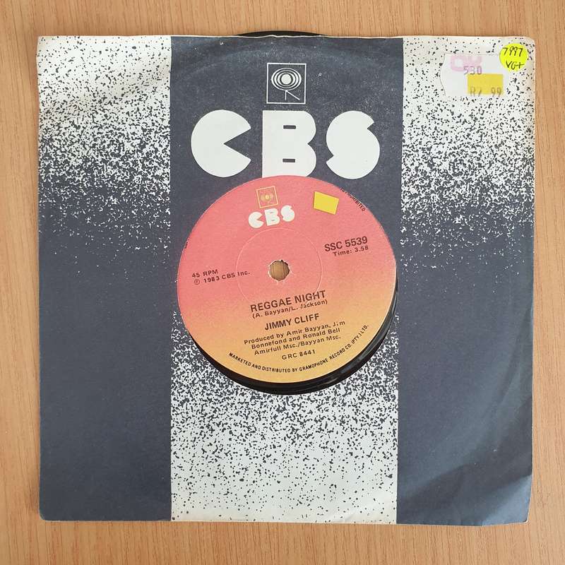 Jimmy Cliff  Reggae Night - 7" Vinyl Record  (VG+) (DLB)