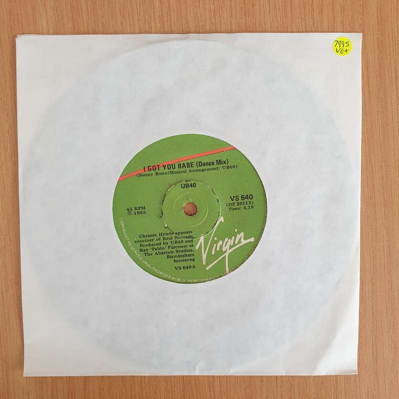 UB40  I Got You Babe - 7" Vinyl Record  (VG+) (DLB)