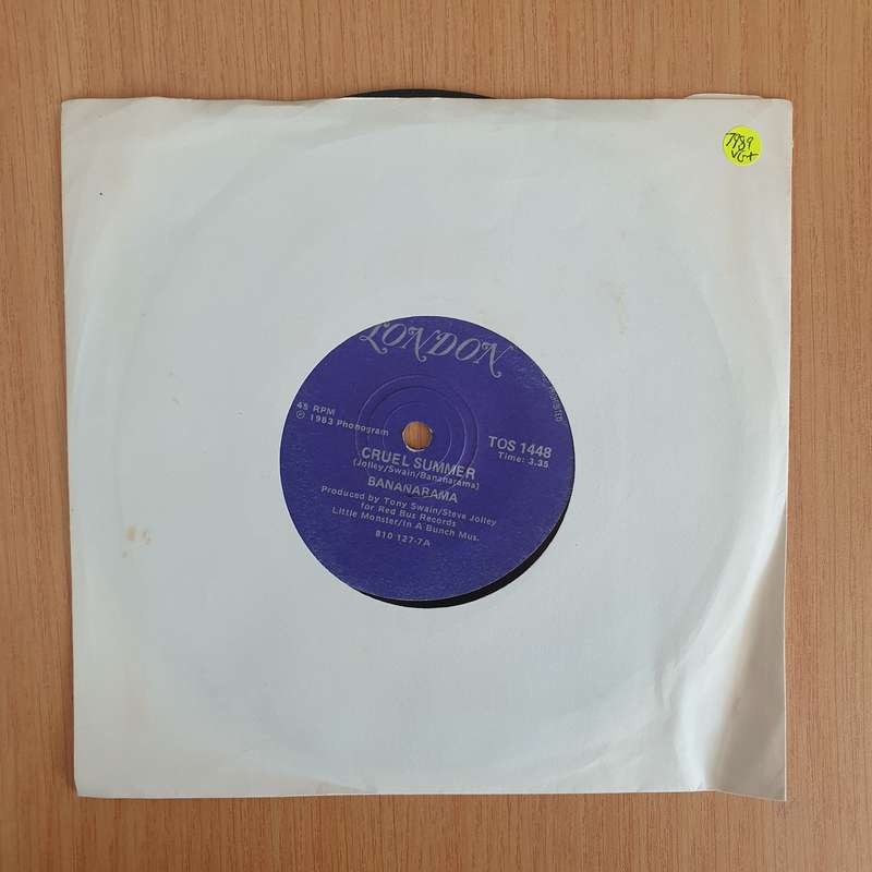 Bananarama  Cruel Summer - 7" Vinyl Record  (VG+) (DLB)