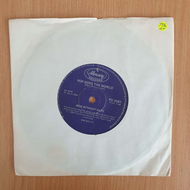Men Without Hats  Pop Goes The World - 7" Vinyl Record  (VG+) (DLB)