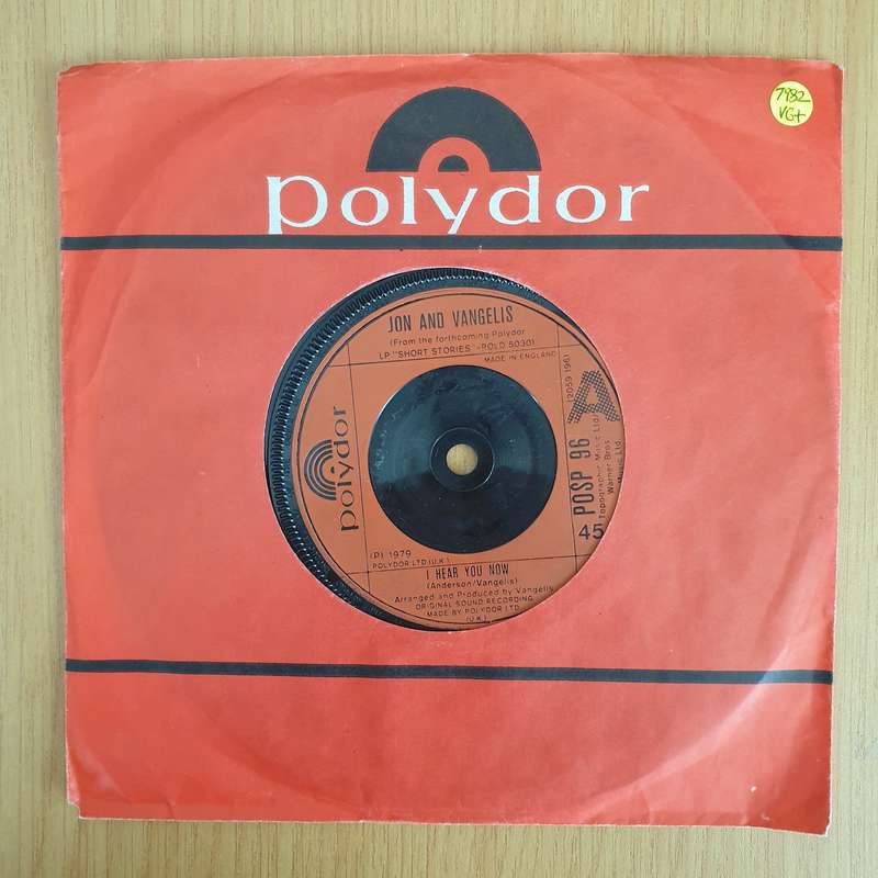 Jon And Vangelis  I Hear You Now - 7" Vinyl Record  (VG+) (DLB)