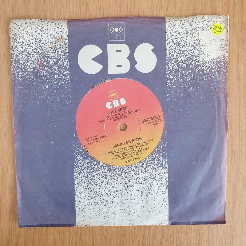 Jennifer Rush  Live Wire - 7" Vinyl Record  (VG+) (DLB)