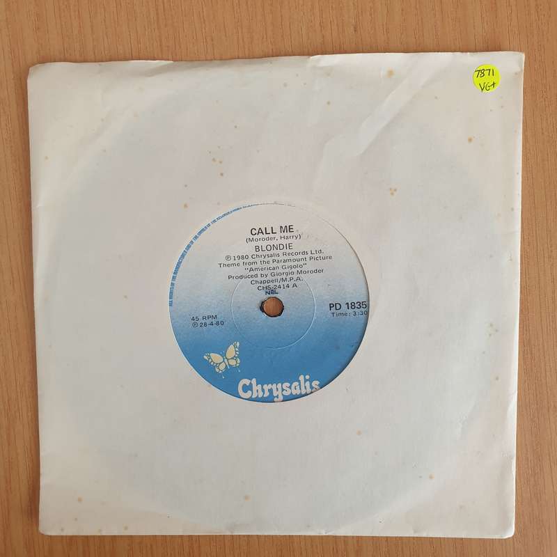 Blondie  Call Me - 7" Vinyl Record  (VG+) (DLB)