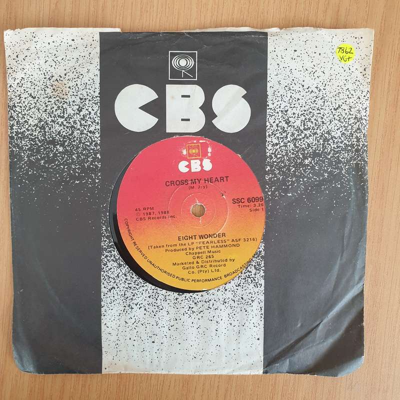 Eighth Wonder  Cross My Heart - Vinyl - 7" Record (VG+)