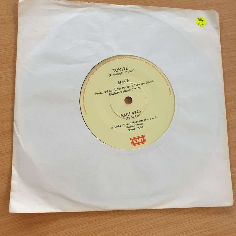 Mace  Tonite / Wild Inside - Vinyl 7" Record  (VG+)