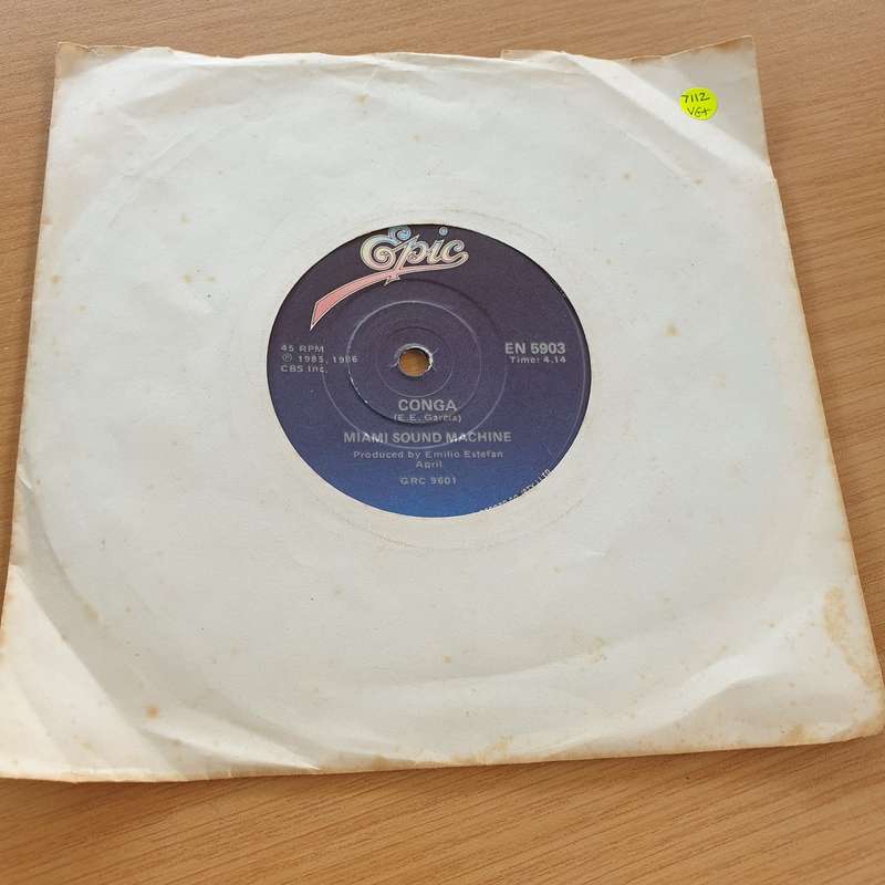 Miami Sound Machine  Conga! - Vinyl 7" Record  (VG+)