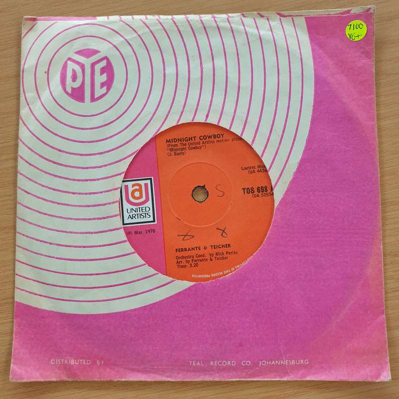 Ferrante & Teicher  Midnight Cowboy - Vinyl 7" Record  (VG+)