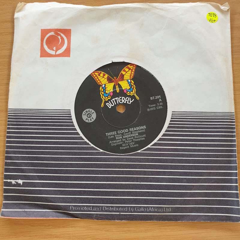 Ron Anderson  Three Good Reasons - Vinyl 7" Record  (VG+)