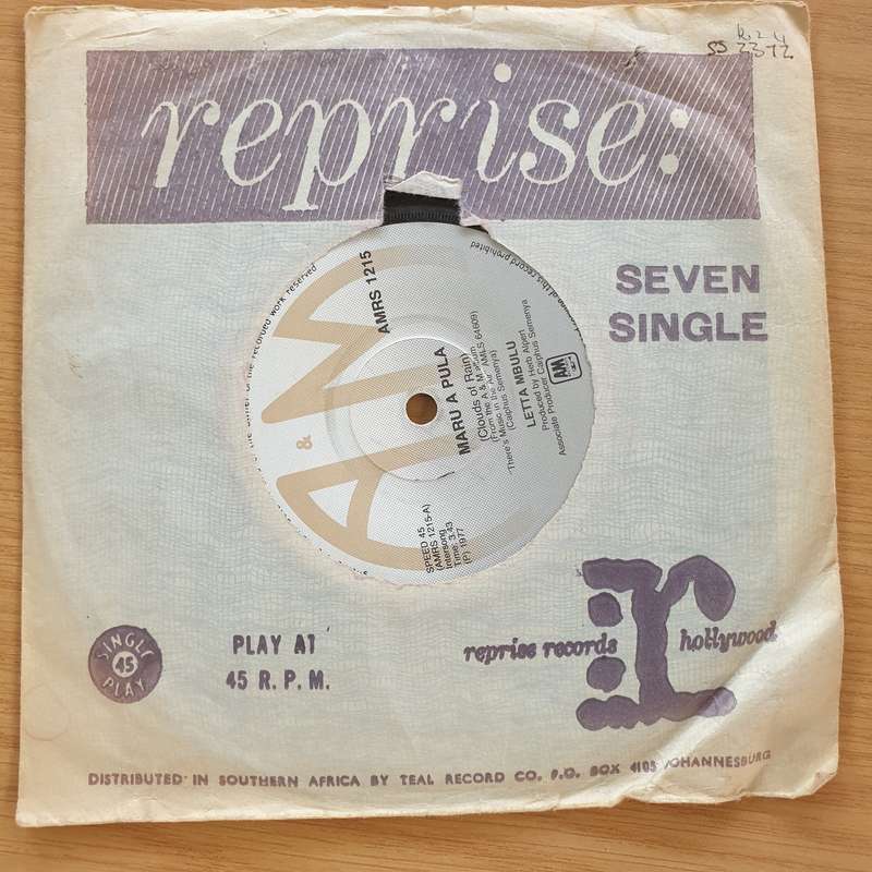 Letta Mbulu  Maru A Pula / Rainy Day Music  - Vinyl 7" Record  (VG+)