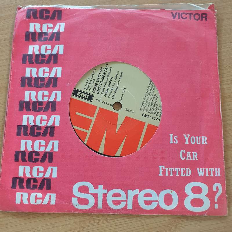 Jesse Green  Come With Me - Vinyl 7" Record - Very-Good+ Quality (VG+)