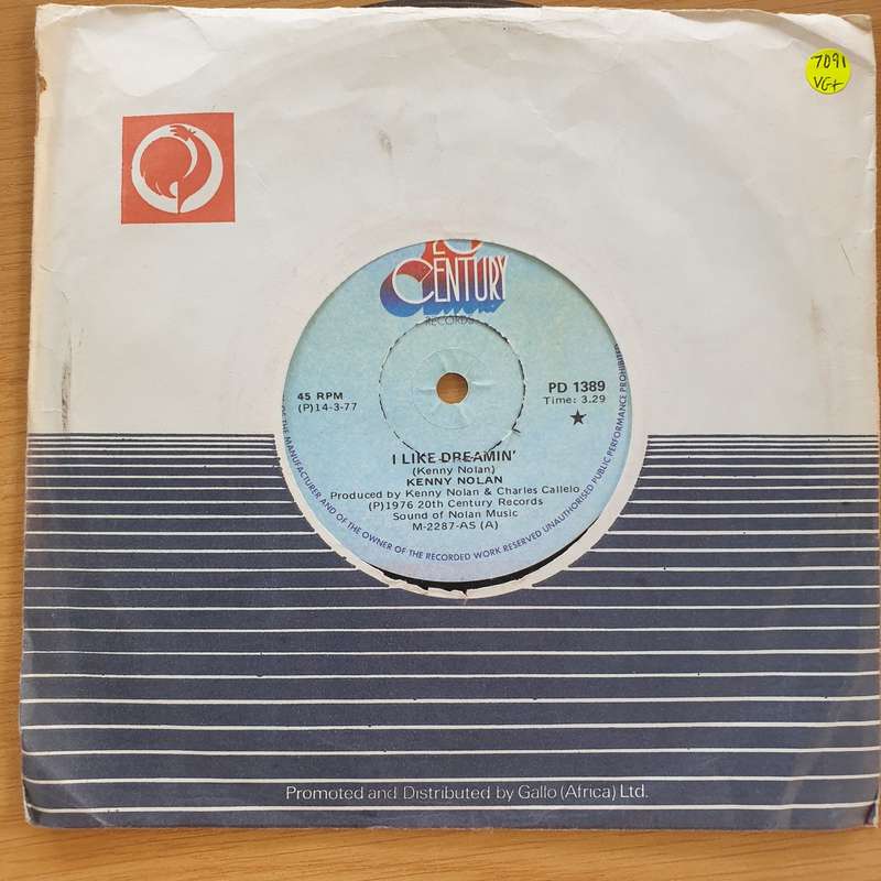 Kenny Nolan  I Like Dreamin' / Time Ain't Time Enough - Vinyl 7" Record (VG+)