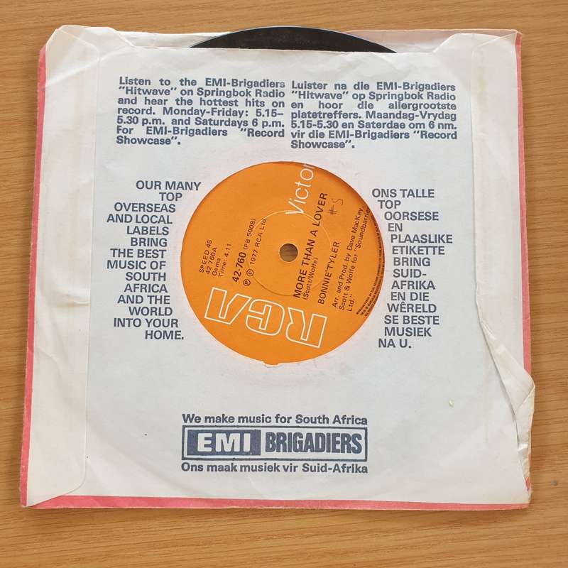 Bonnie Tyler  More Than A Lover - Vinyl 7" Record  (VG+)