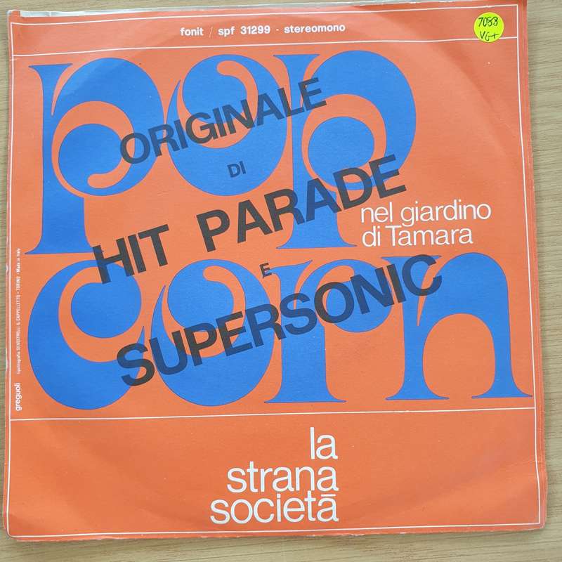 La Strana Società  Pop Corn - Vinyl 7" Record  (VG+)