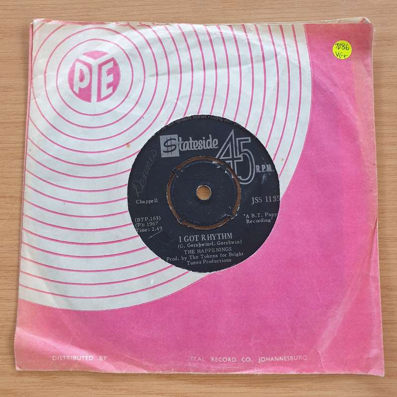 The Happenings  I Got Rhythm - Vinyl 7" Record  (VG+)