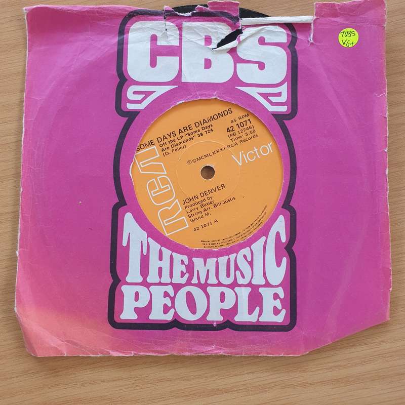 John Denver  Some Days Are Diamonds - Vinyl 7" Record  (VG+)