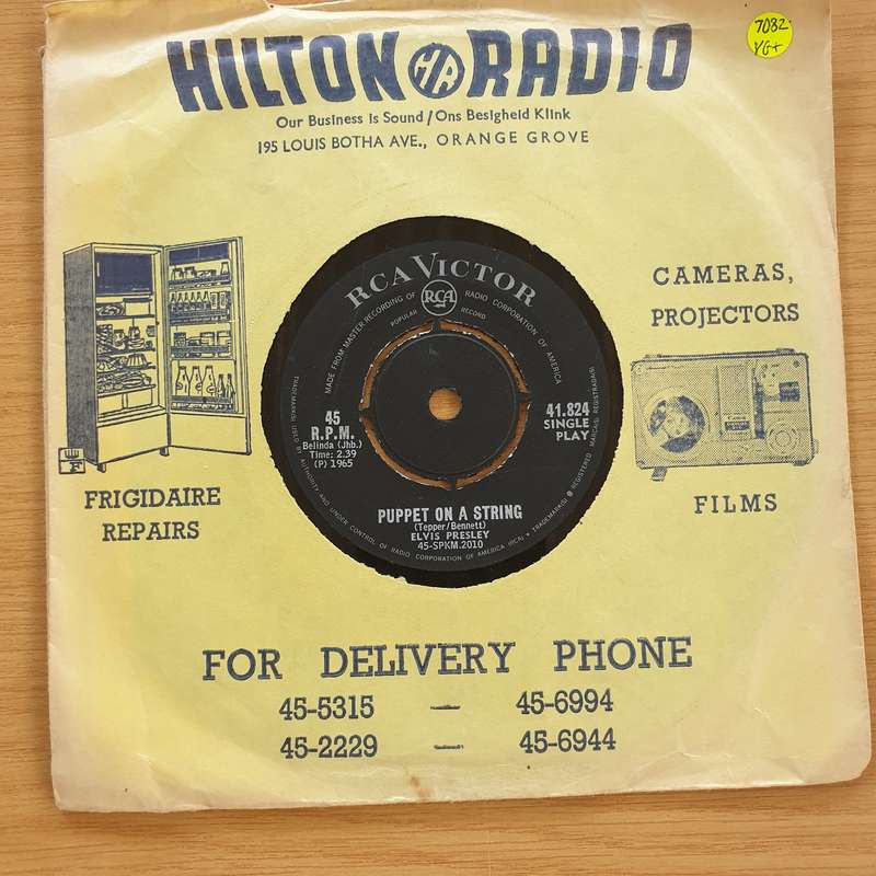 Elvis Presley With The Jordanaires  Tell Me Why / Puppet On A String - Vinyl 7" Record  (VG+)