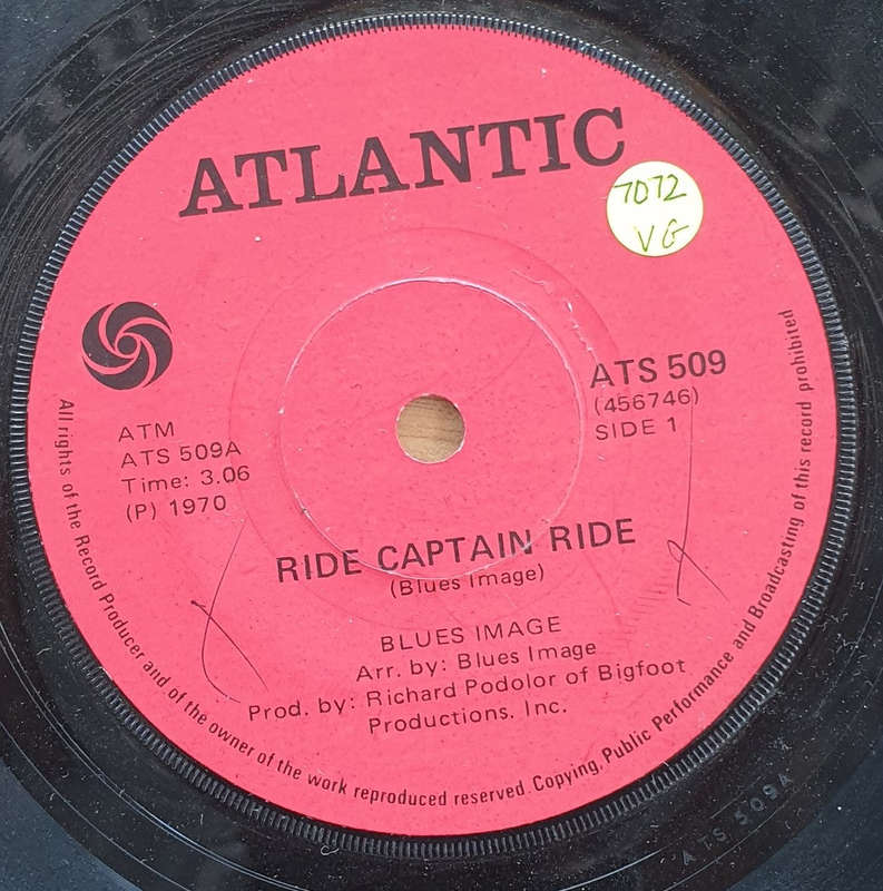 Blues Image  Ride Captain Ride - Vinyl 7" Record  (VG+)