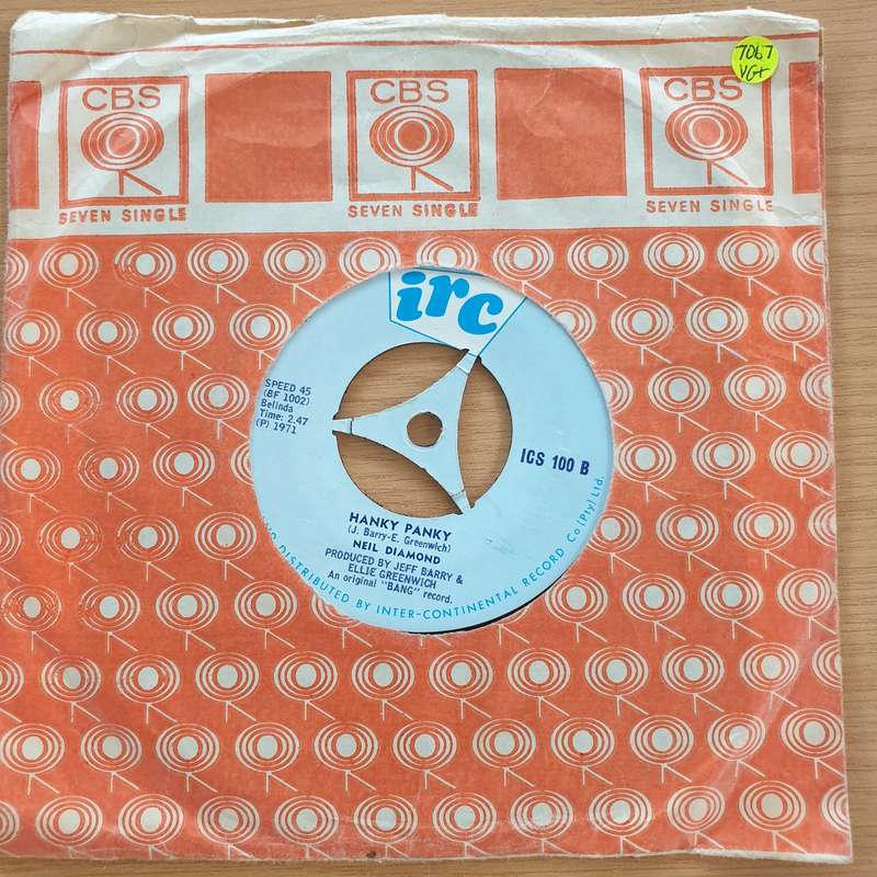 Neil Diamond  Do It / Hanky Panky - Vinyl 7" Record  (VG+)