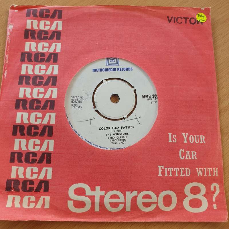 The Winstons  Color Him Father / Amen, Brother - Vinyl 7" Record  (VG+) (D)