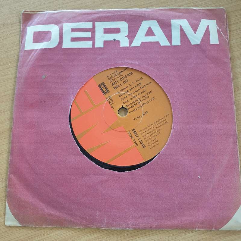 Bruce Millar  I Won't Give Up / Any Dream Will Do  - Vinyl 7" Record  (VG+)