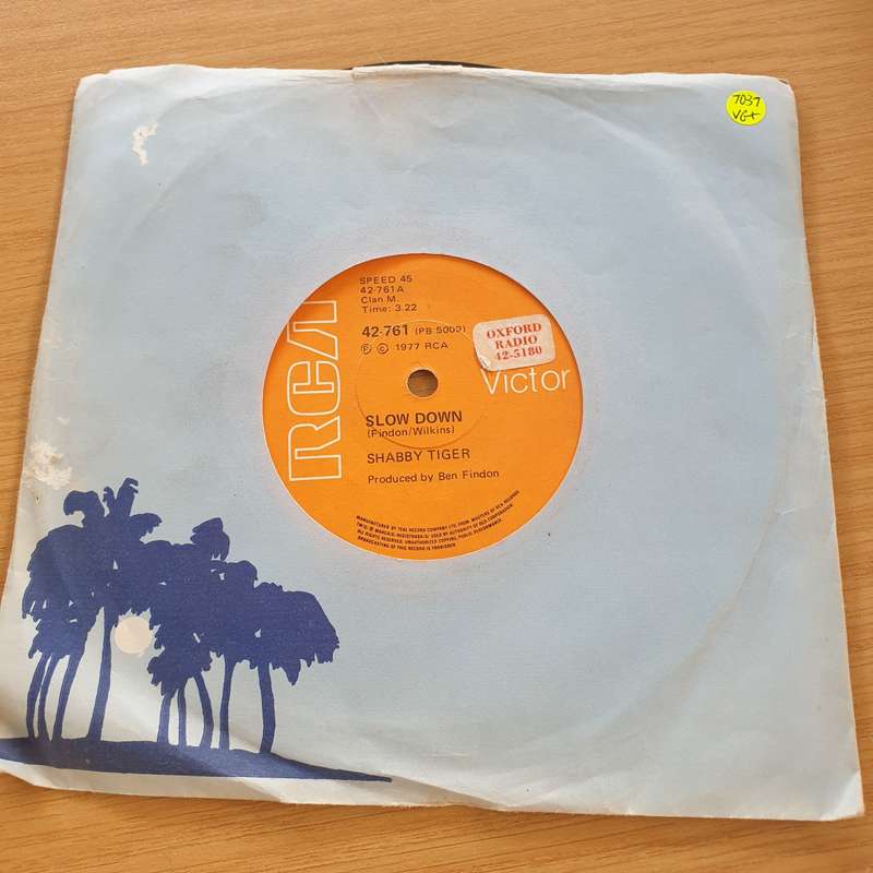 Shabby Tiger  Slow Down - Vinyl 7" Record  (VG+)
