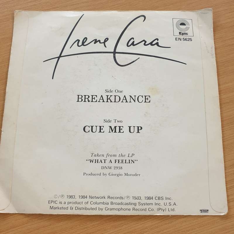 Irene Cara  Breakdance - Vinyl 7" Record  (VG+)