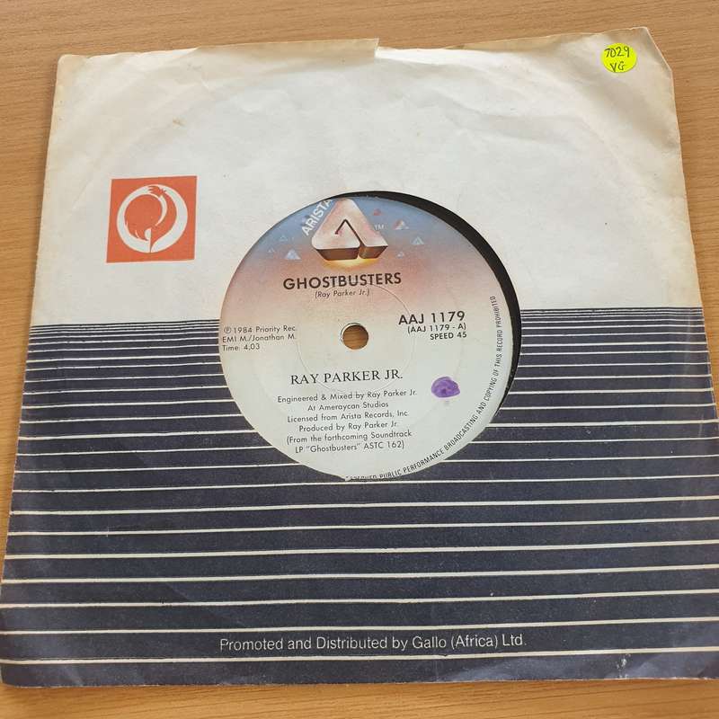 Ray Parker Jr.  Ghostbusters  - Vinyl 7" Record  (VG)
