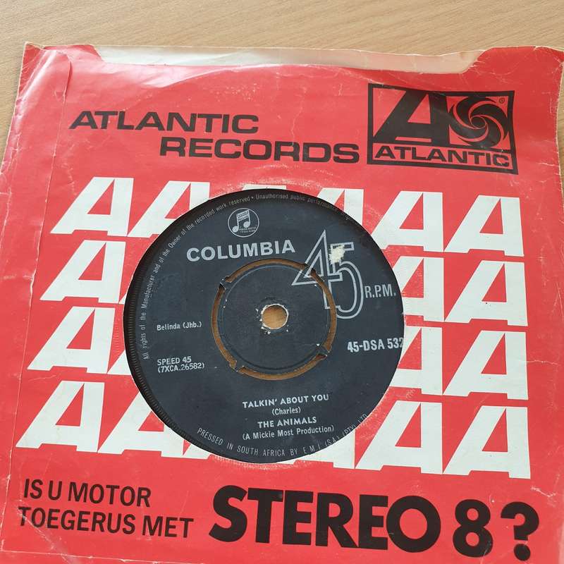 The Animals  The House Of The Rising Sun - Vinyl 7" Record  (G+)