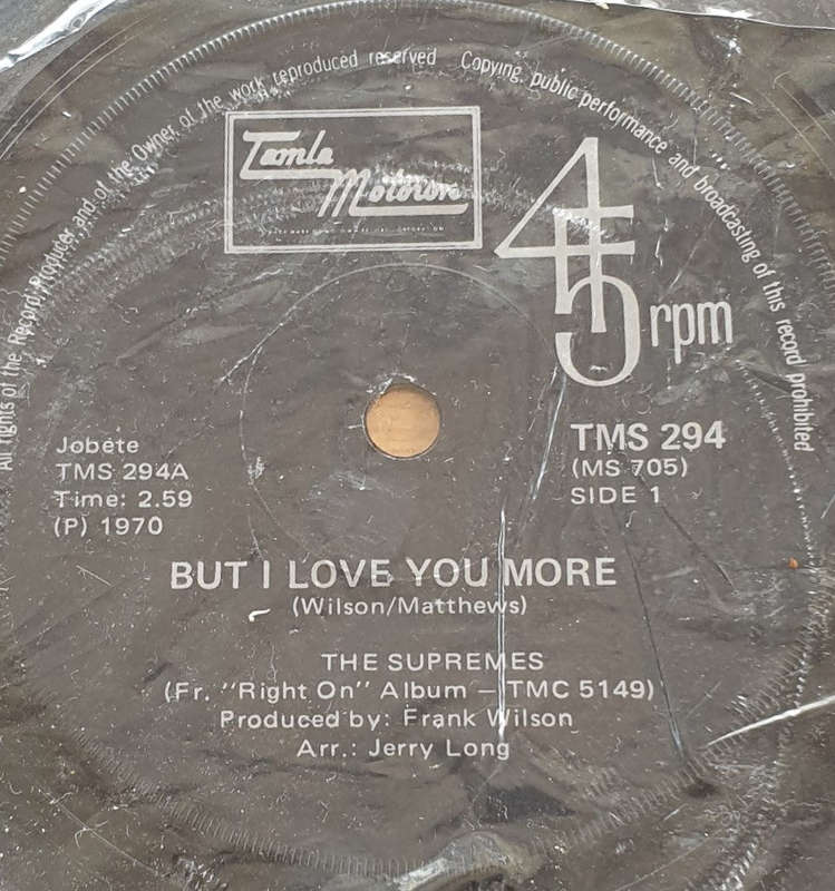 The Supremes  Everybody's Got The Right To Love - Vinyl 7" Record  (VG+)